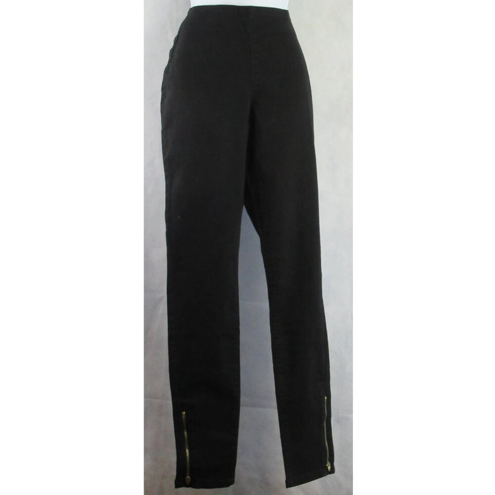 INC International Concepts Women's Skinny-Leg Ankle-Zip Jeans, Black, Size 6